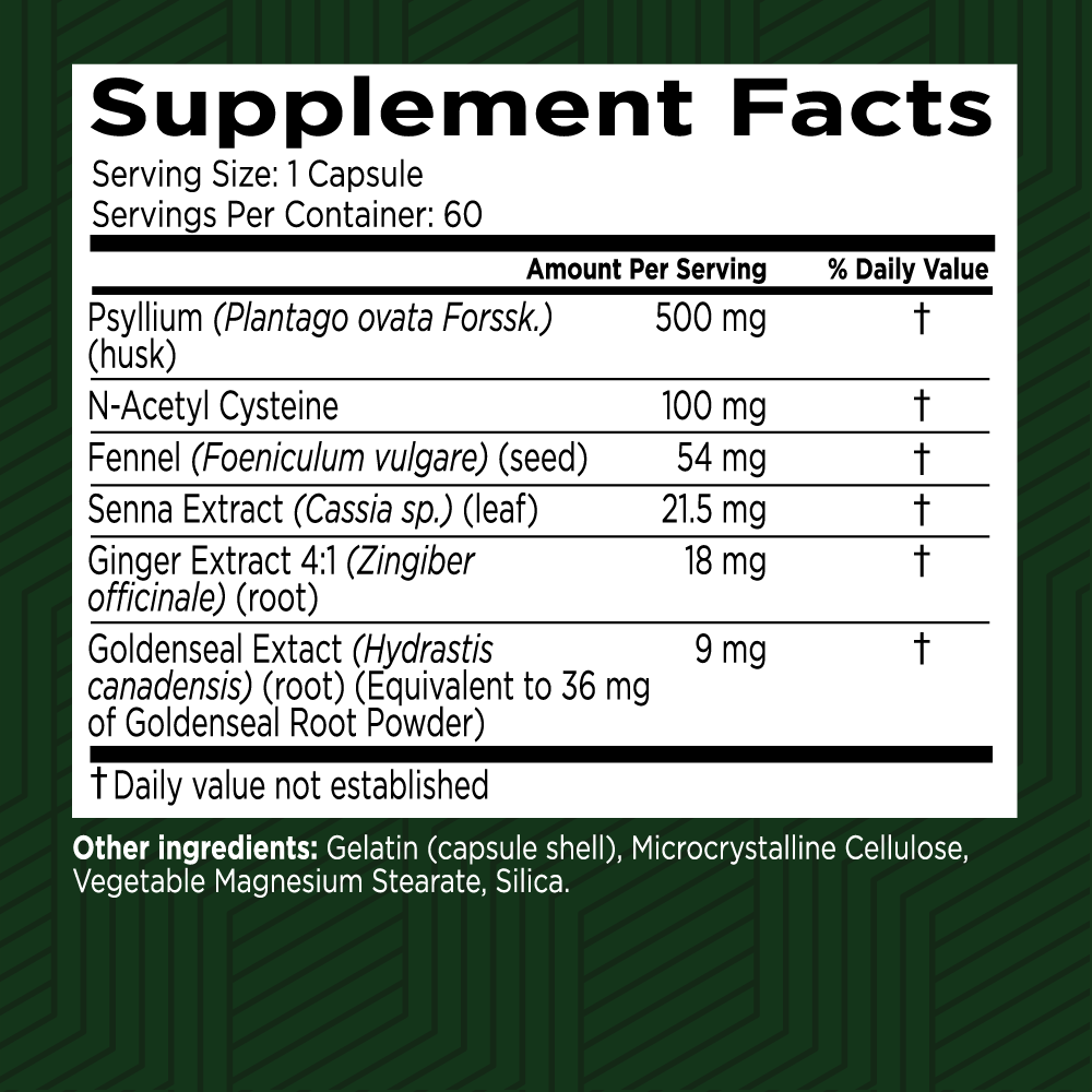 Colon Ultra Cleanse Supplement Facts
