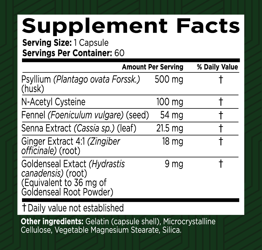 Colon Ultra Cleanse Supplement Facts