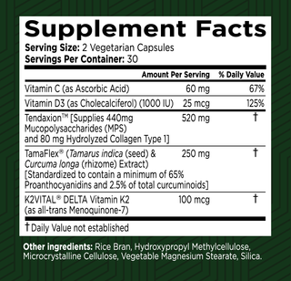 TJR supplement facts

